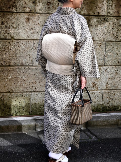 浴衣「八角格子」仕立て上がり｜ユナヒカの浴衣